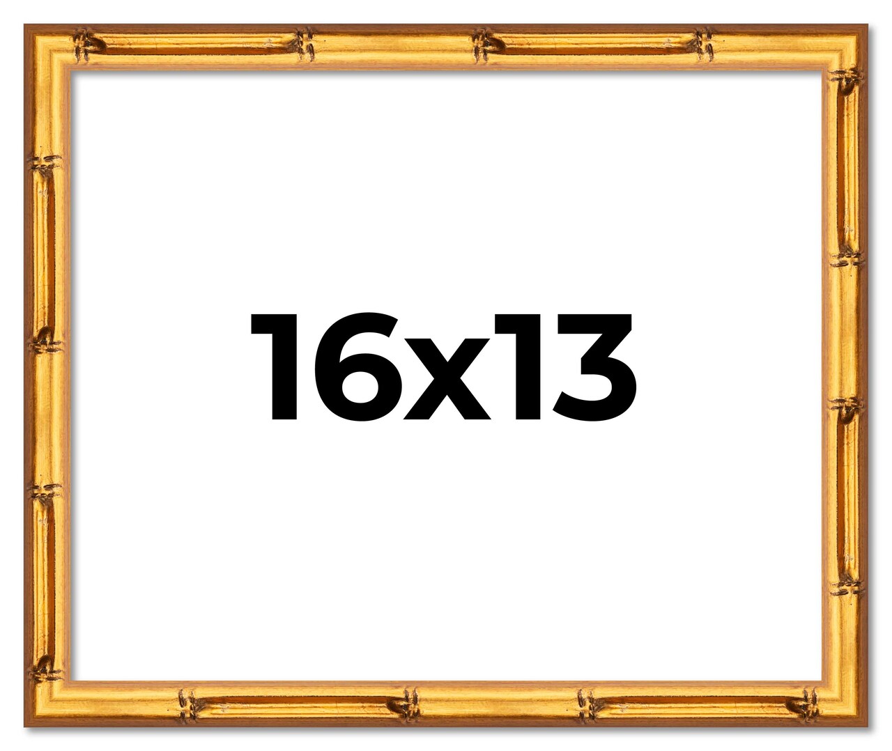 16x13 Thin Bamboo Picture Frame with UV-Resistant Acrylic & Acid Free Backing, Available in 2 Finishes - Gold and Brown